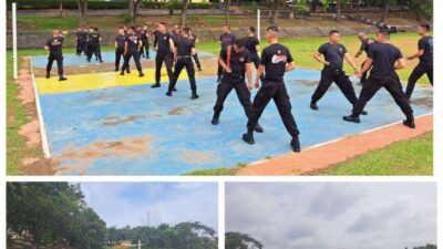 Untuk Menunjang Tugas Dilapangan, Personil Brimob Sumsel Ikuti Latihan Beladiri Polri