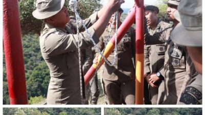 Satbrimob Polda Aceh Gelar Latihan Mountaineering Untuk Asah Kemampuan Personel