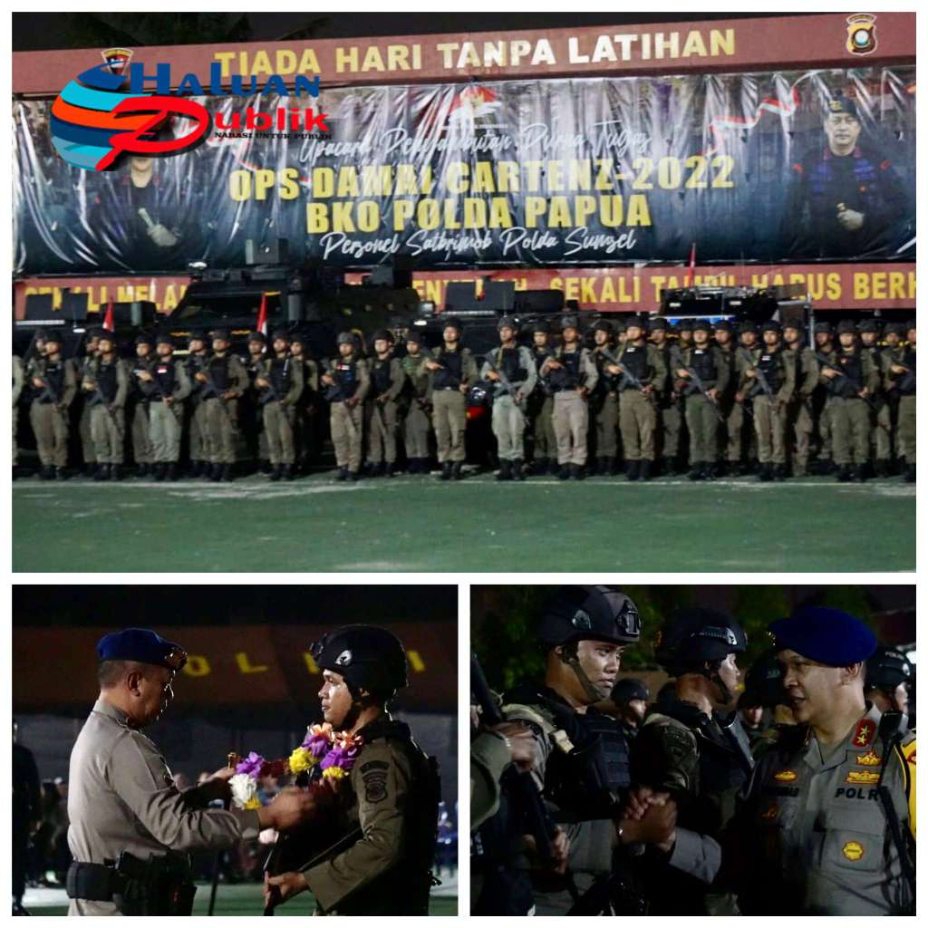 Usai Jalankan Tugas Operasi Damai Cartenz 2022, Kepulangan 105 Personel Kembali Ke Kesatuan Mendapat Sambutan Hangat Dari Kapolda Sumsel