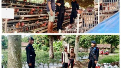 Patroli Di Ogan Ilir, Personel Brimob Sumsel Sambangi Petani dan Peternak, Berikan Himbauan Untuk Terus Tingkatkan Produktivitas Pangan