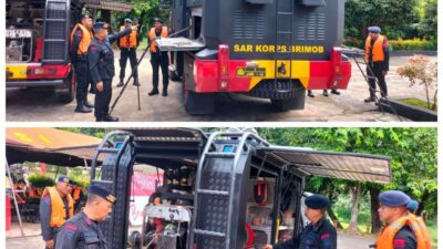 Antisipasi Bencana Alam Di Wilayah Palembang, Brimob Sumsel Siagakan Personel dan Perlengkapan SAR