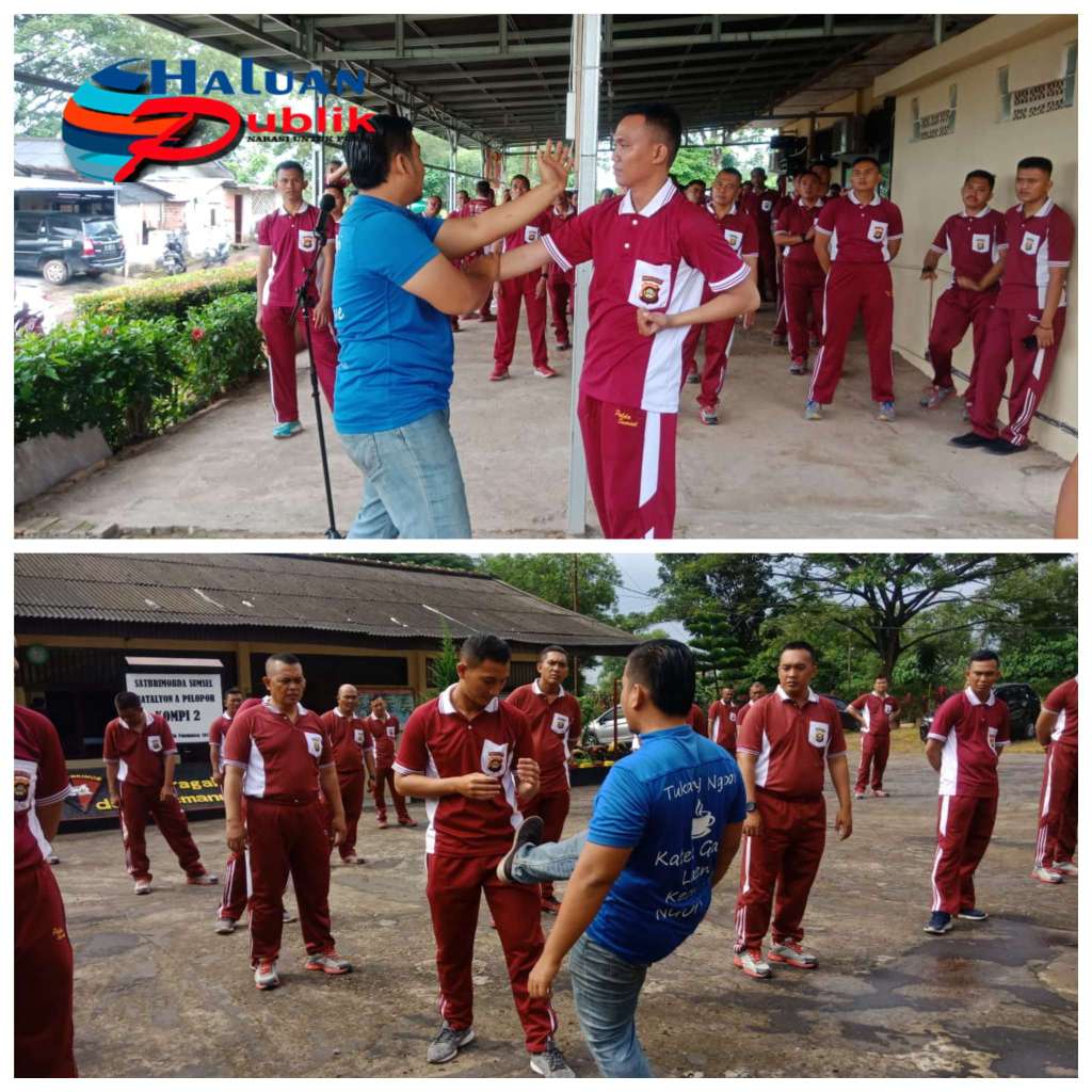 Mengingat Tugas Berat Yang Diemban dan Melatih Ketangkasan Personel, Satbrimob Polda Sumsel Berlatih Ilmu Beladiri Wing Chun