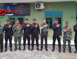 Tingkatkan Sinergitas TNI – Polri Dalam Menjaga Keamanan Wilayah, Brimob Sumsel Lakukan Kunjungan Ke Koramil 418-07/Sukarami