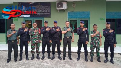 Tingkatkan Sinergitas TNI – Polri Dalam Menjaga Keamanan Wilayah, Brimob Sumsel Lakukan Kunjungan Ke Koramil 418-07/Sukarami
