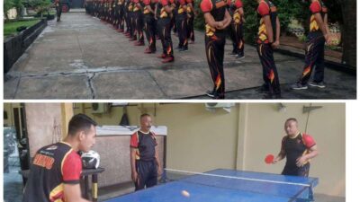 Jaga Kebugaran Kondisi Tubuh, Brimob Sumsel Rutin Gelar Olahraga Pagi Secara Teratur