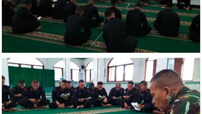 Batalyon A Pelopor Polda Sumsel Jadikan Personel Polri Yang Beriman dan Bertakwa Melalui Giat Binrohtal