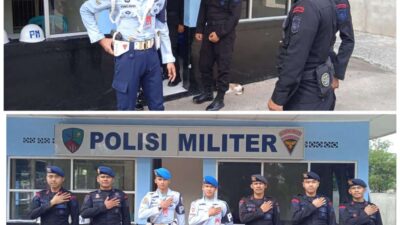 Gelar Silaturahmi, Personel Brimob Polda Sumsel  Kunjungi Markas TNI AU di Kota Palembang