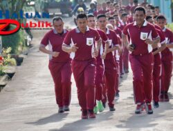 Giat Olah Tubuh, Brimob Sumsel Lari Pagi Tempuh Jarak 5 KM Giat Olah Tubuh, Brimob Sumsel Lari Pagi Tempuh Jarak 5 KM