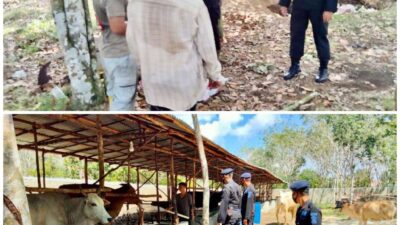 Brimob Sumsel Himbau Para Petani dan Peternak Ogan Ilir, Terkait Peningkatan Produktivitas Pangan