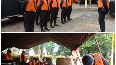 Antisipasi Bencana Di Wilayah Palembang, Satbrimob Polda Sumsel Siagakan Tim SAR