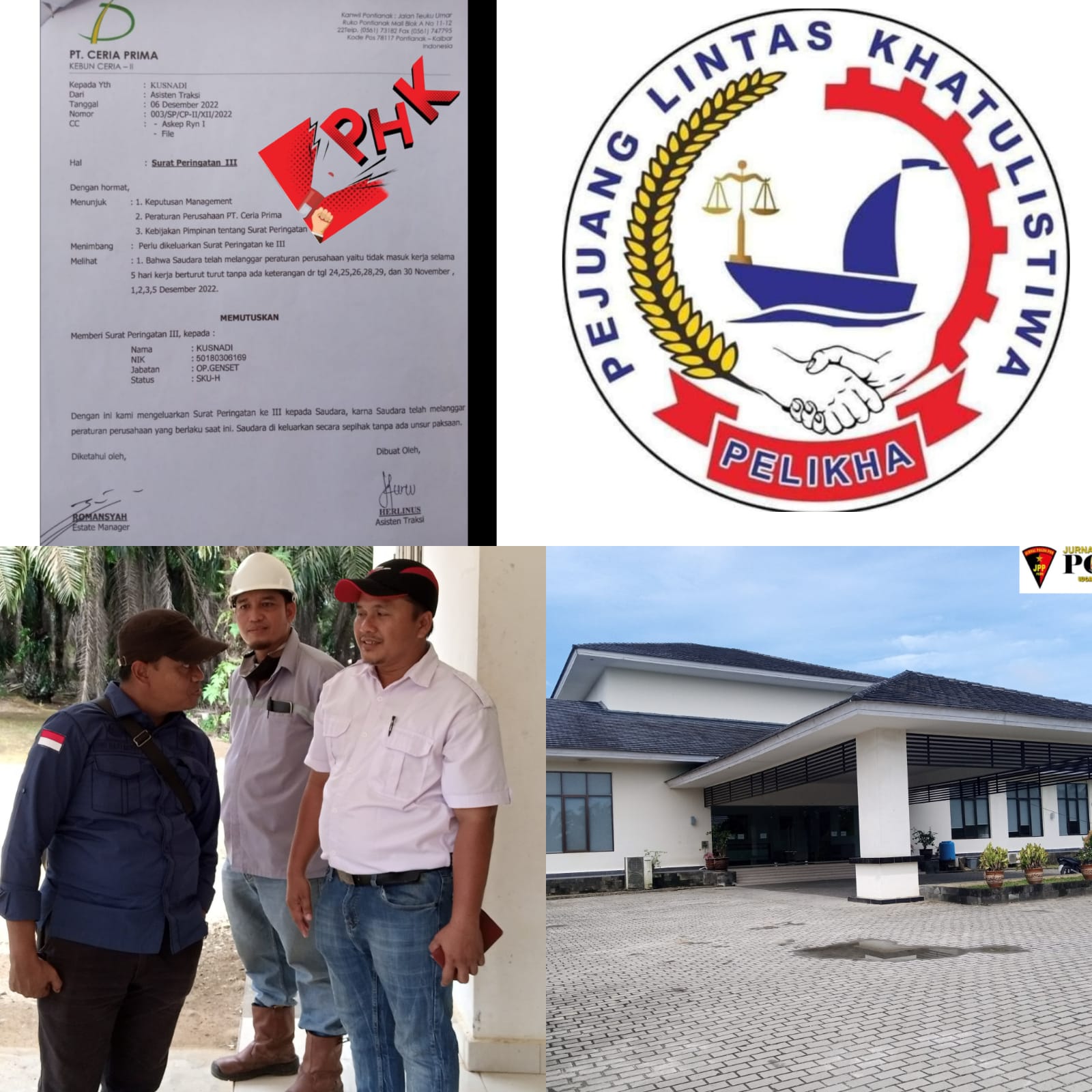 Kusnadi: Korban PHK Sepihak PT Ceria Prima Di Bawah Naugan PT.Duta Palma Nusantara Tuntut Keadilan. 2023