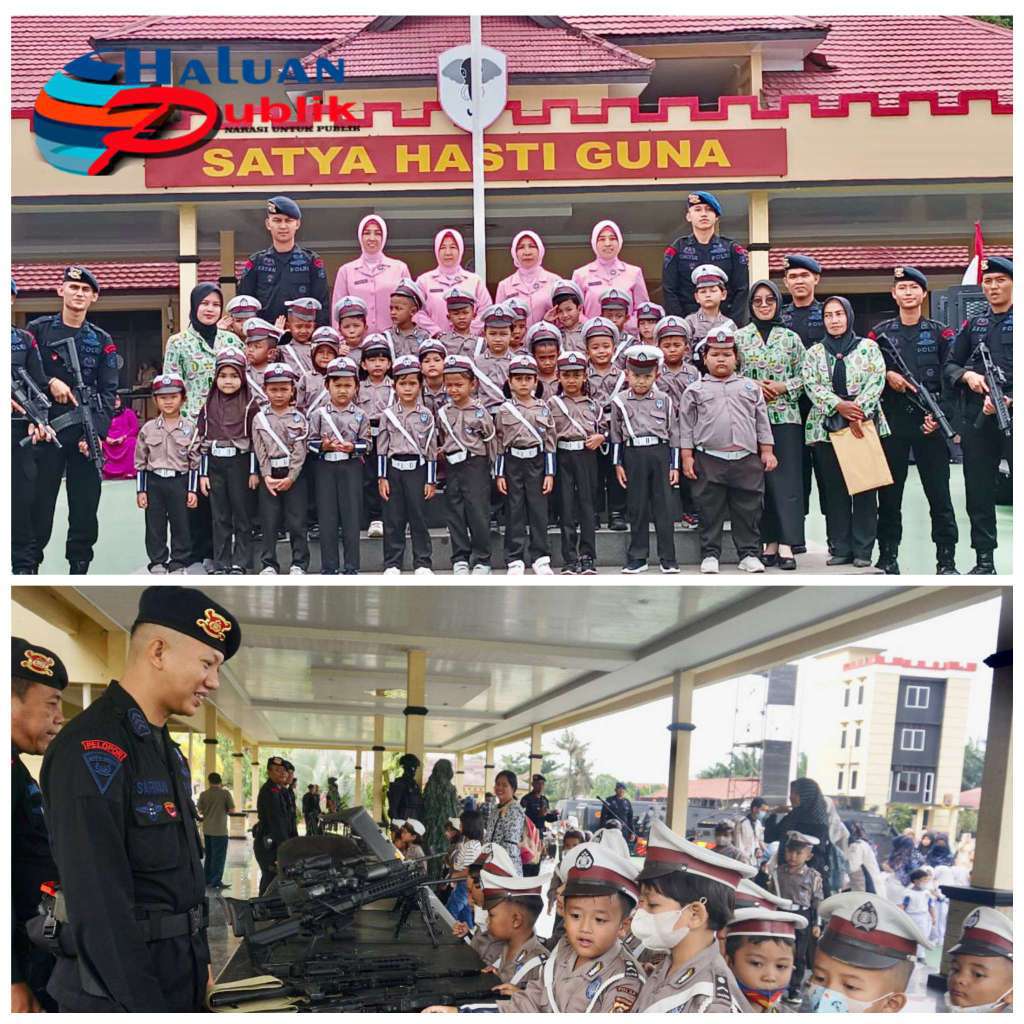 Wisata Edukasi, Mako Brimob Sumsel Kedatangan Siswa Taman Kanak-kanak