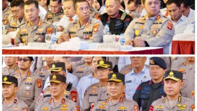 Kunjungan Wakapolri Di Palembang, Dansat Brimob Dampingi Kapolda Sumsel Lakukan Tradisi Penyambutan
