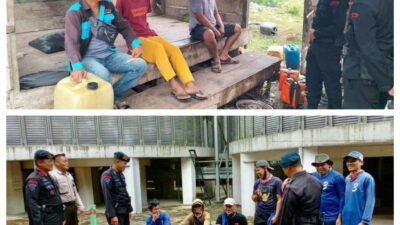 Sampaikan Himbauan Kamtibmas,  Personil Brimob Sumsel Patroli di Ogan Ilir