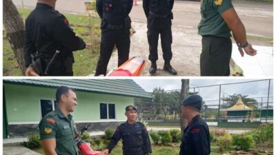 Sambang Mako TNI, Personel Brimob Sumsel Kunjungi Jasdam II Jaya
