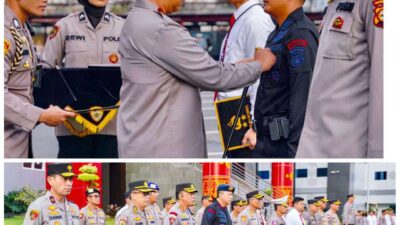Atas Dedikasi Jalankan Tugas, Sejumlah Personel Brimob Sumsel Raih Pin Emas dan Piagam Penghargaan