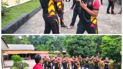 Tambah Keahlian Beladiri, Personel Brimob Polda Sumsel Berlatih Wing Chun