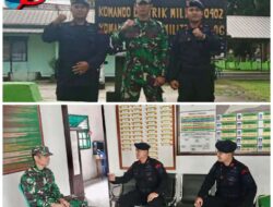Bersama Koramil 402-06/ Tanjung Batu,  Brimob Sumsel Komitmen Jaga Kondusifitas di Ogan Ilir