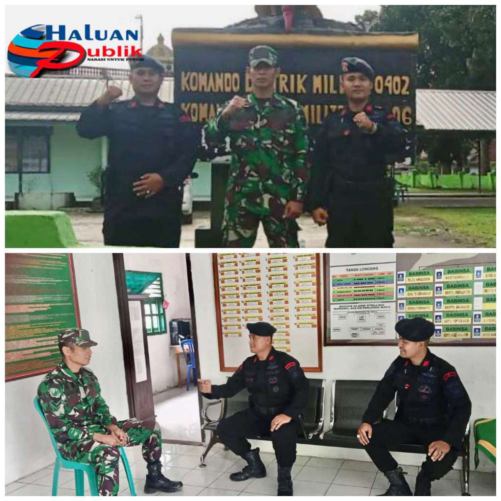 Bersama Koramil 402-06/ Tanjung Batu,  Brimob Sumsel Komitmen Jaga Kondusifitas di Ogan Ilir