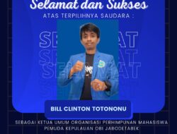 PMPKO Jabotabek Mengadakan Mubes dan Bill Clinton Totononu Terpilih Sebagai Ketua Yang Baru PMPKO Jabotabek Mengadakan Mubes dan Bill Clinton Totononu Terpilih Sebagai Ketua Yang Baru