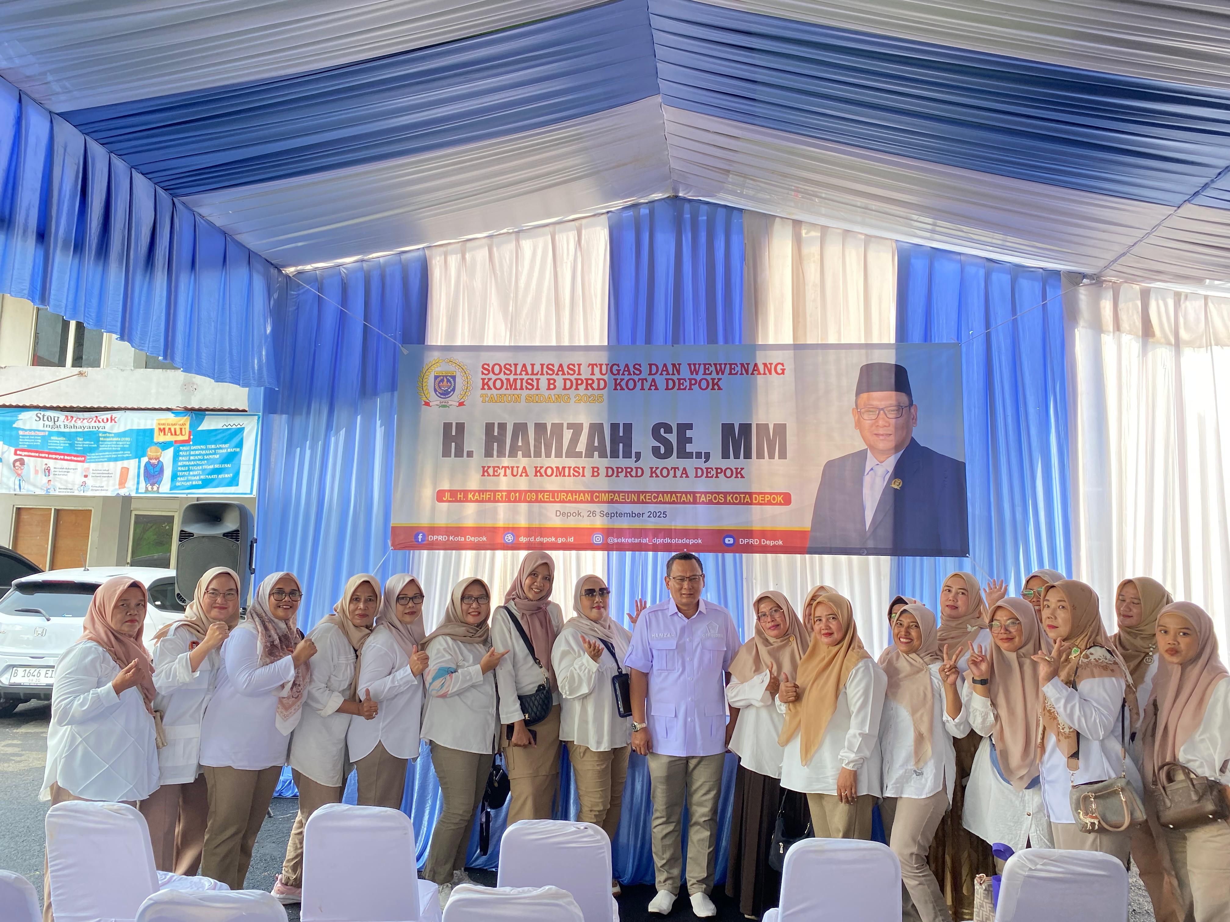 Ketua Komisi B DPRD Depok, Hamzah: Sosialisasi Tugas dan Wewenang Komisi B DPRD Depok Ketua Komisi B DPRD Depok, Hamzah: Sosialisasi Tugas dan Wewenang Komisi B DPRD Depok