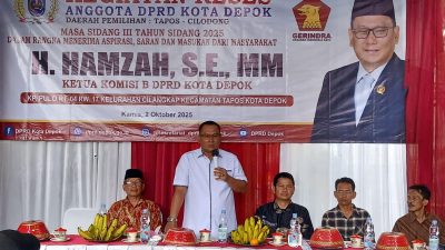 H Hamzah: Reses Masa Sidang III Tahun 2025 Tapos – Cilodong, Dorong IPM Untuk Depok Lebih Maju