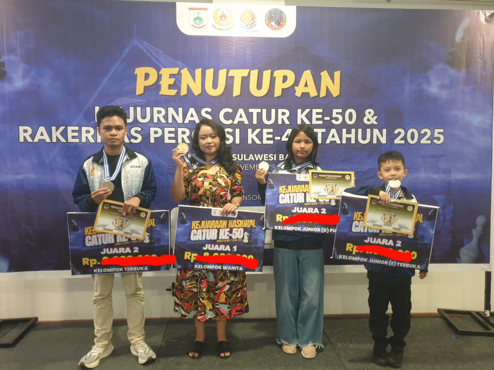 Bawa Pulang Medali Perak Kejurnas Catur ke-50, Depok Kirim Dua Bintang Muda ke Panggung Nasional