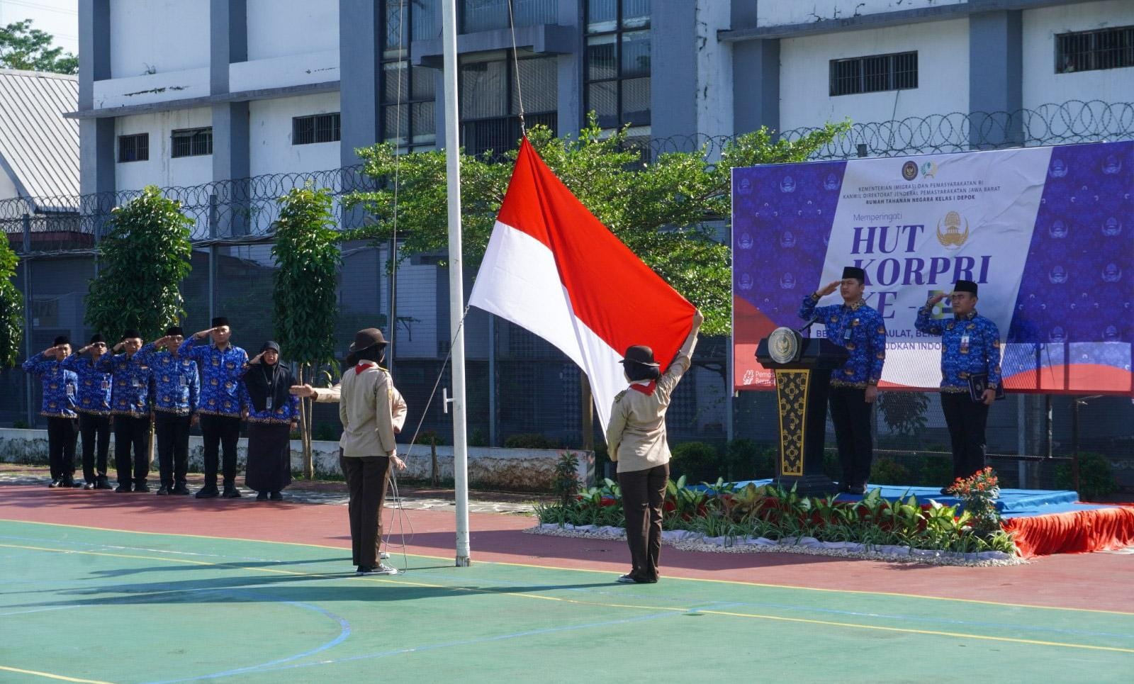 Rutan Kelas I Depok Peringati HUT Ke-54 KORPRI, Teguhkan Komitmen ASN Berintegritas